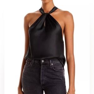 SHEIN Draped Tie Backless Halter Top